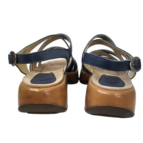 Dansko Womens Lolita Sandals, Strappy, Leather, Blue, Comfort, Size 40 / 9.5-10 - Picture 5 of 10